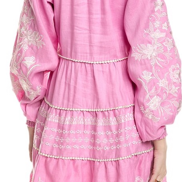 Hale Bob Linen Mini Dress - Beautiful Pink - Picture 6 of 9